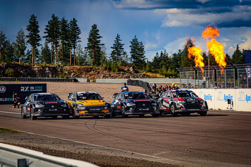Finnish drivers in good positions for the second day of competition in the World RX of Finland at KymiRing